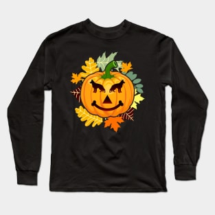 German Shepherd Dog Halloween Pumpkin Carving Long Sleeve T-Shirt